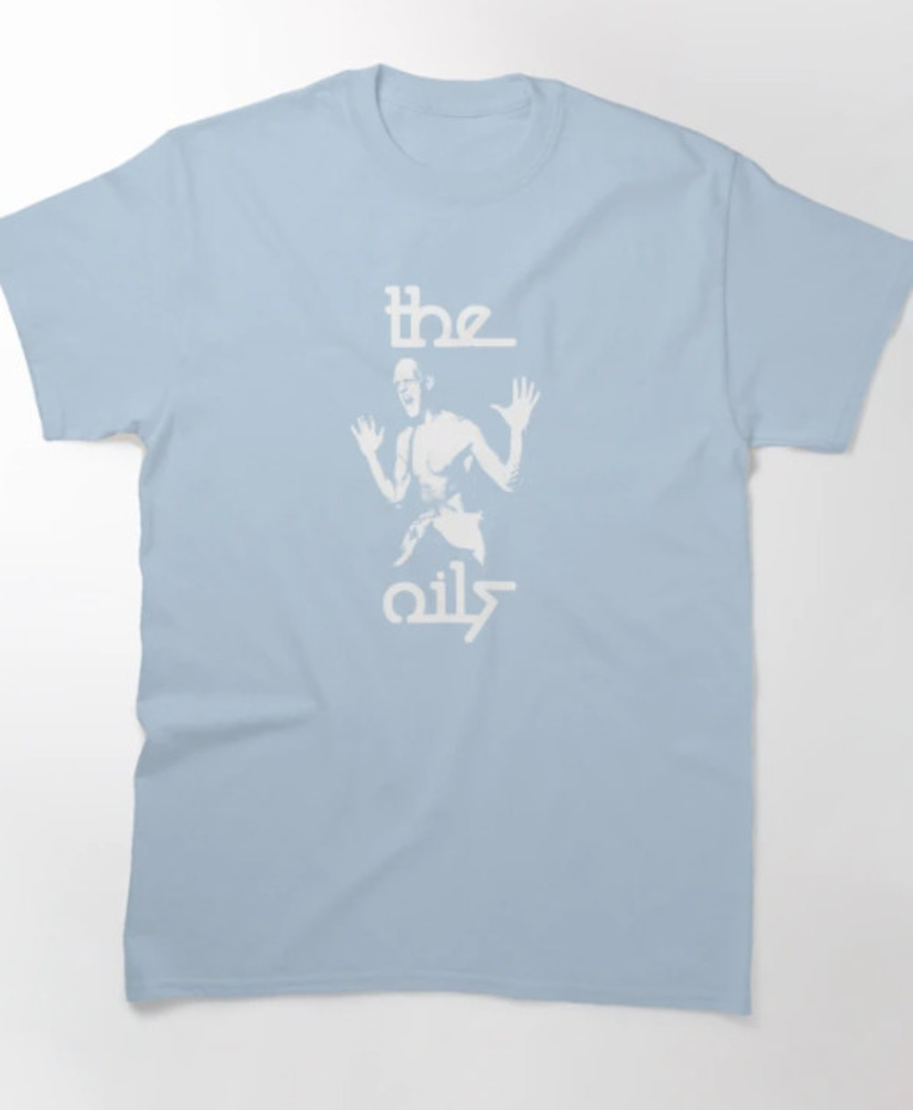 The Oils White Stencil 2 Classic T Shirt Light Blue